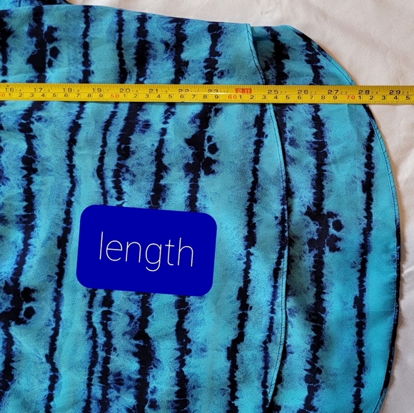 NWT EXPRESS stripe dyed criss cross back flutter sleeve silky blouse - Picture 9 of 10